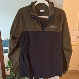 Columbia Brown and Black Fleece Pullover